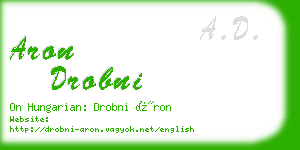 aron drobni business card